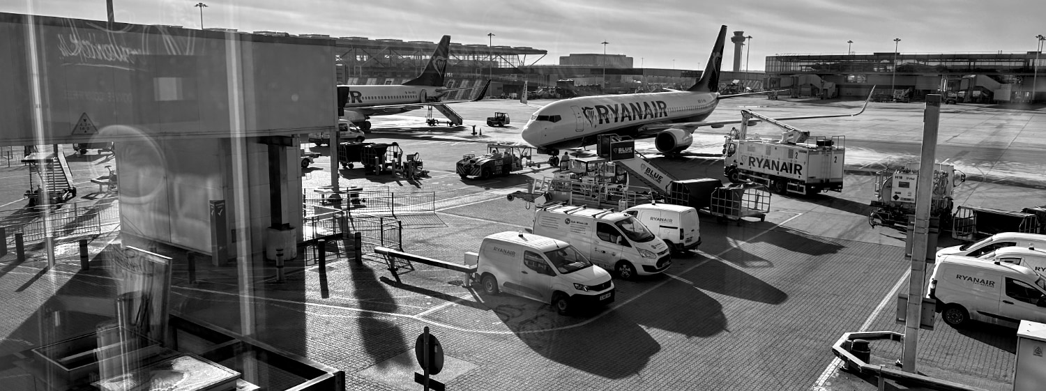 Ryanair Plane in the Airport