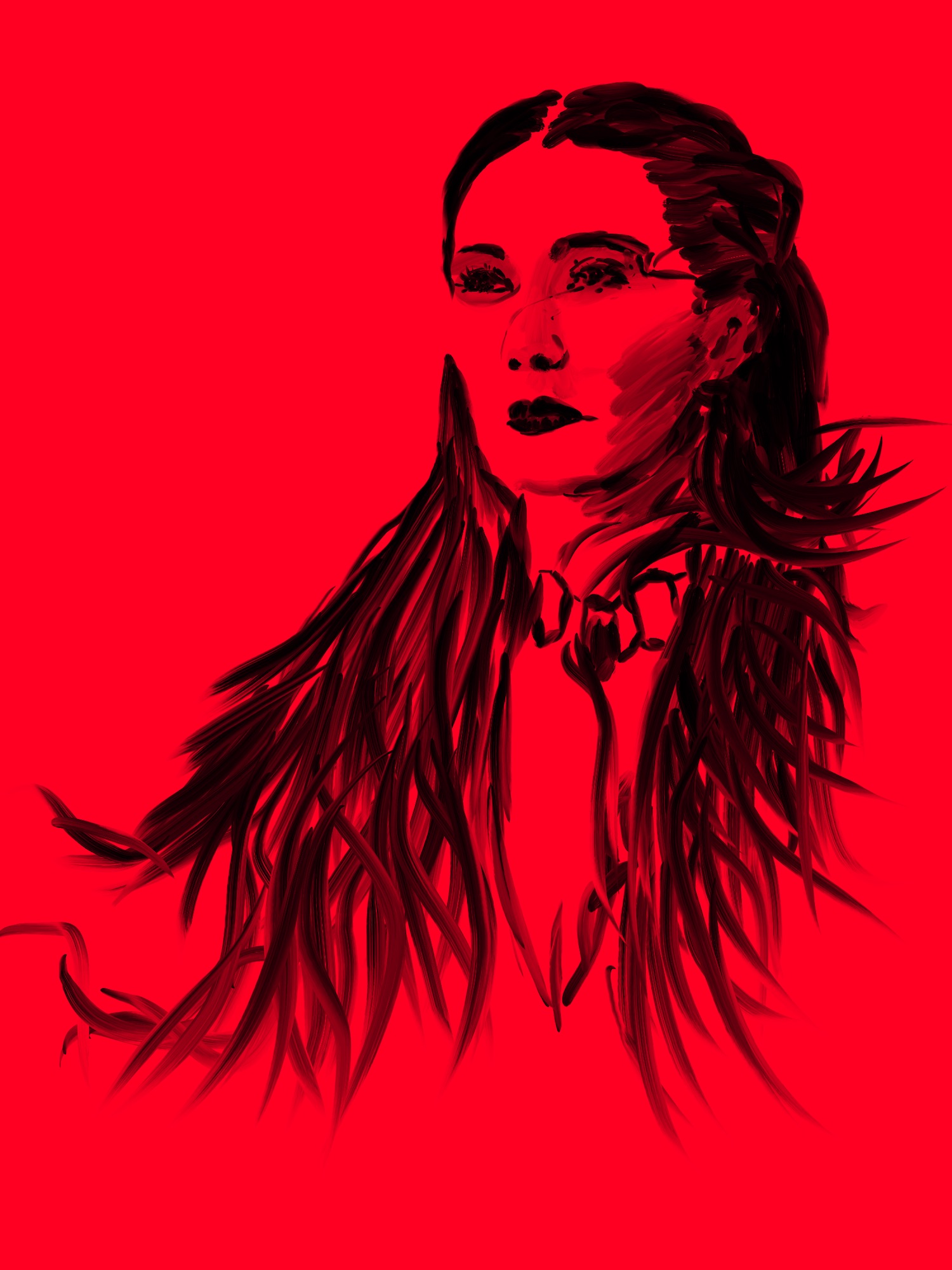 Melisandre Red Priestess Game of Thrones Digital Sketch