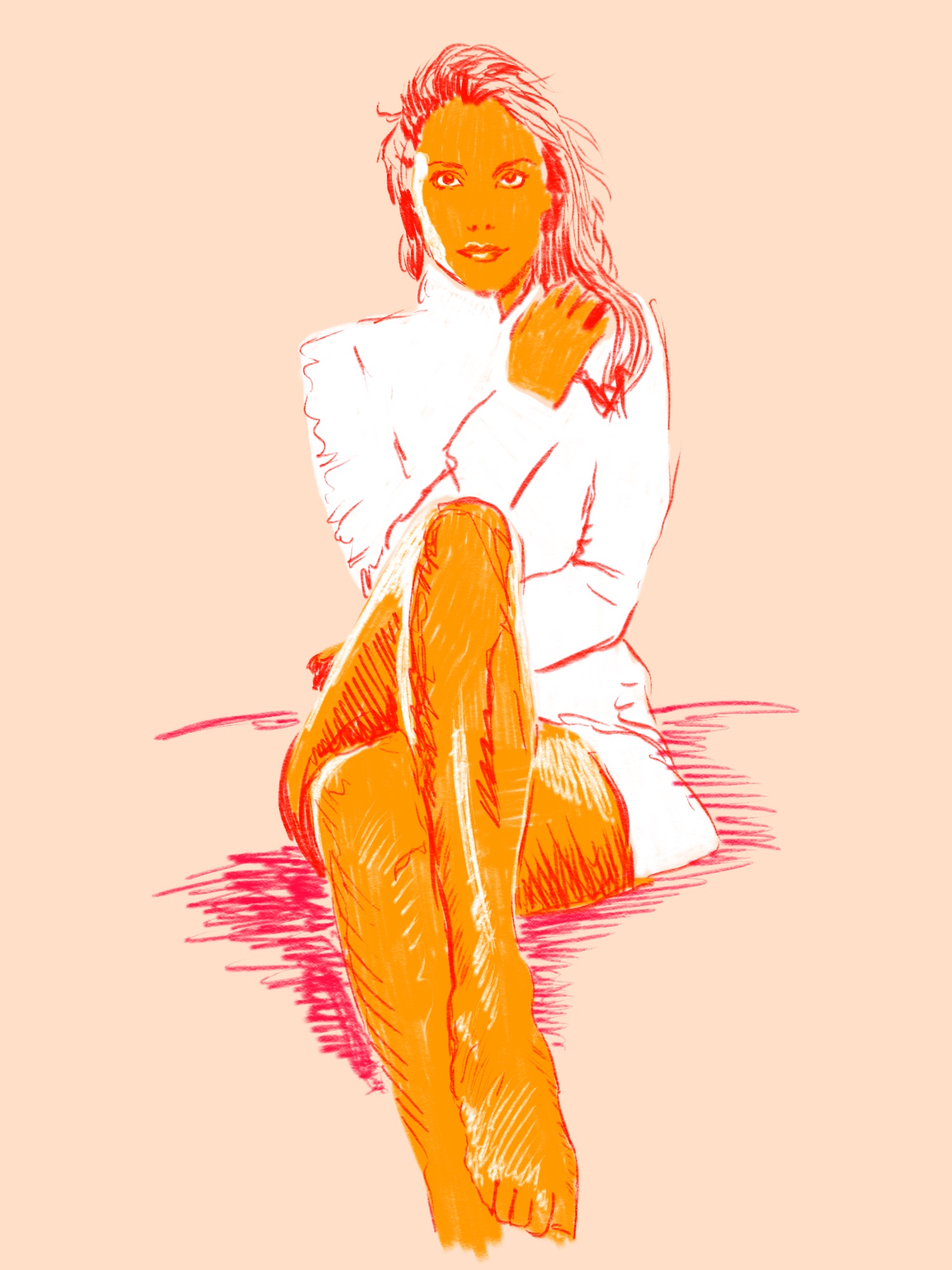 Elizabeth Berkley Digital Sketch