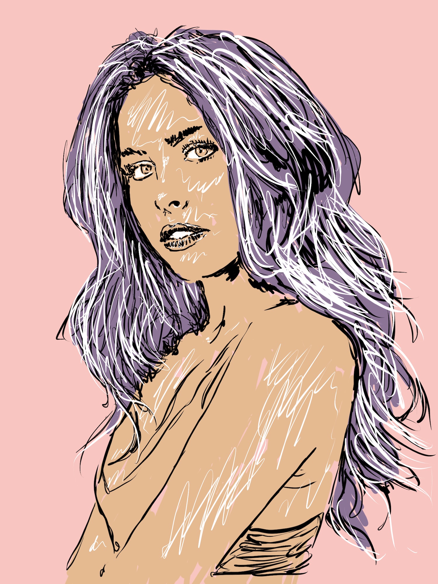 Woman Portrait Digital Sketch