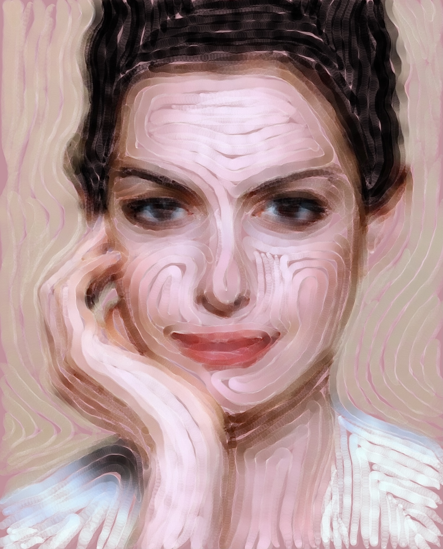 Anne Hathaway Portrait Art