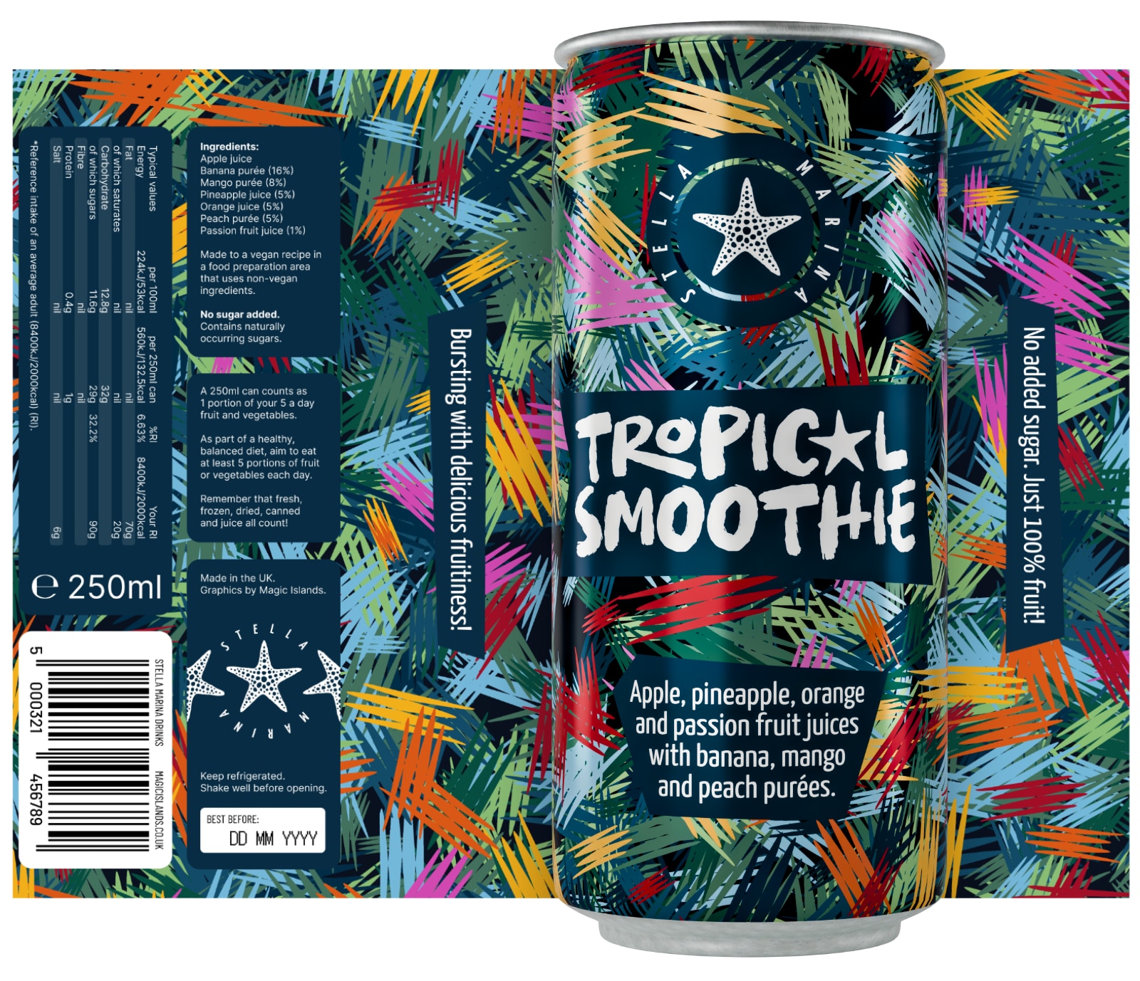 Packaging Design - Tropical Smoothie Can
