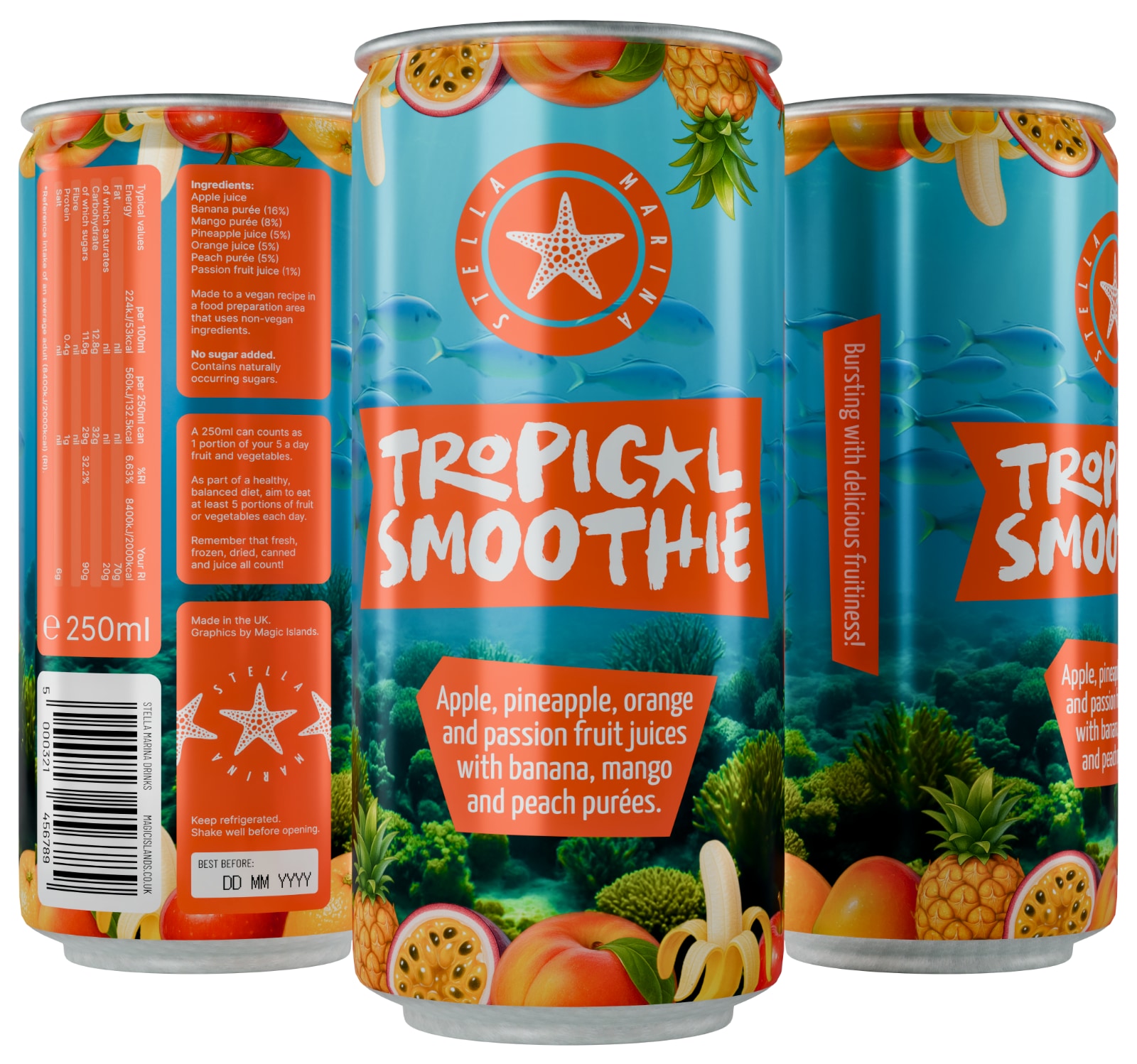 Packaging Design - Tropical Smoothie Can